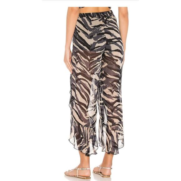 Blue Life Ruffle Culotte Pants Flowy NWT Medium - Picture 2 of 8